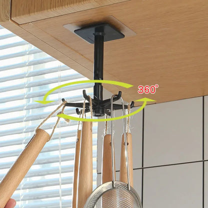 360 Self-Adhesive Rotating Kitchen Hooks