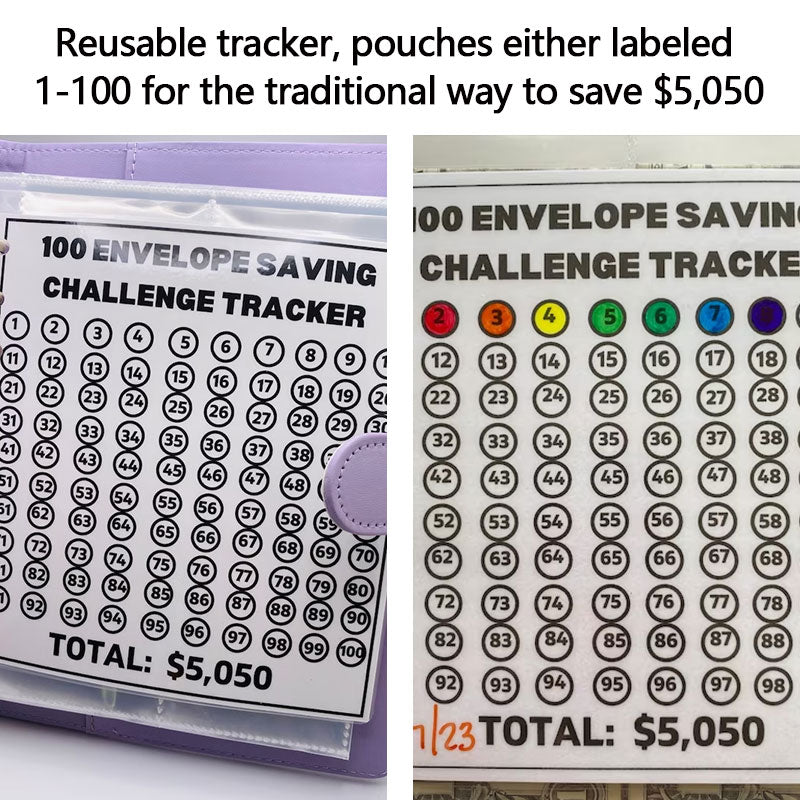 100 Envelope Savings Challenge Binder